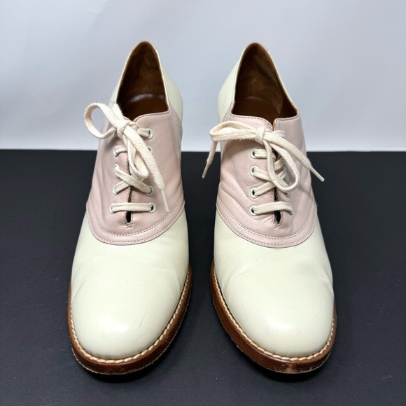 RALPH LAUREN COLLECTION 2005 derby lace tie heels, made in Italy, size 10 - Picture 6 of 16